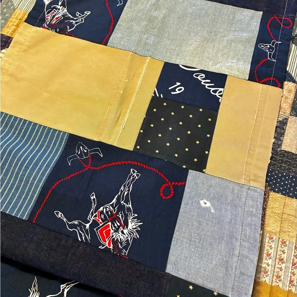 CUSTOM RRL/RL PATCHWORK SCARF (100% UPCYCLED RALPH LAUREN FABRICS)- 1 OF A KIND